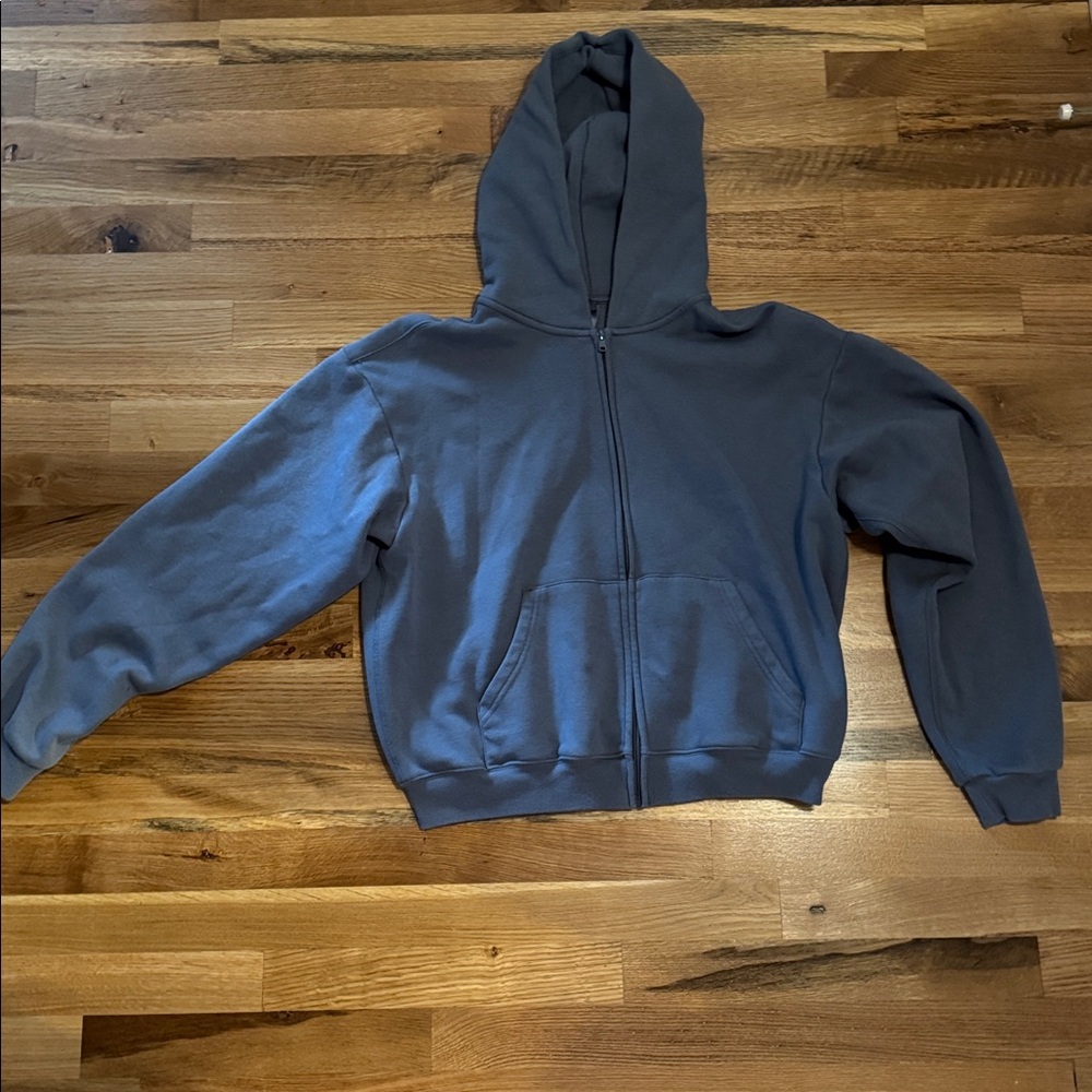 SKIMS Blue Zip-Up Hoodie